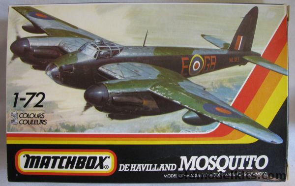 Matchbox 1/72 Mosquito NF30 or Mk IX - 85 Sq RAF Swanington 1944 or 105 Sq RAF Marnham 1943, PK-116 plastic model kit